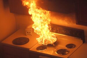 Kitchen grease fire safety